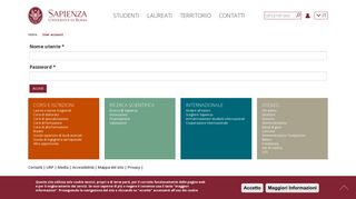 User account | Sapienza Università di Roma