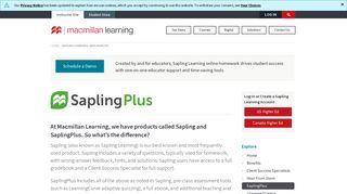 Sapling Learning | Sapling Plus - Macmillan Learning