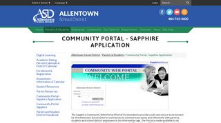 Community Portal - Sapphire Application - Allentown School District