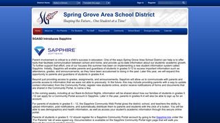 SGASD Introduces Sapphire - Spring Grove Area School District