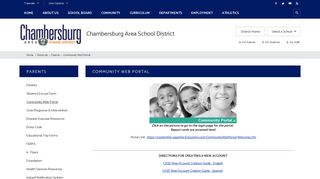 Parents / Community Web Portal - Chambersburg Area School District