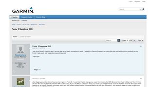Fenix 5 Sapphire Wifi - Garmin Forums