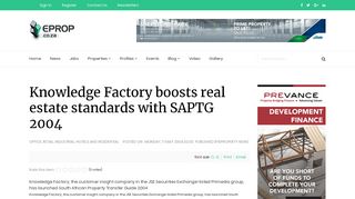 Knowledge Factory boosts real estate standards with SAPTG 2004 ...