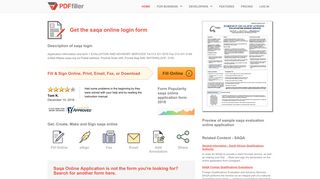 Saqa Online Login - Fill Online, Printable, Fillable, Blank | PDFfiller