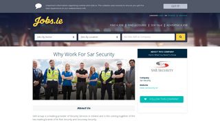 Sar Security Careers, Sar Security Jobs in Ireland jobs.ie