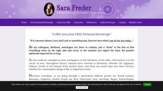 Sara Freder: Your Free Personal Horoscope, your Lucky Numbers and ...