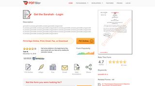 Fillable Online Sarahah - Login Fax Email Print - PDFfiller