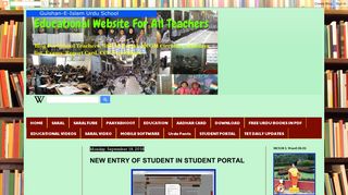 NEW ENTRY OF STUDENT IN STUDENT PORTAL - Educational ...