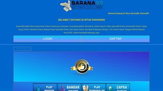 Sarana99 - DAFTAR Sarana99 - Situs DominoQQ Terpercaya