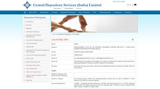 Depository Participants - Central Depository Services (India) Limited