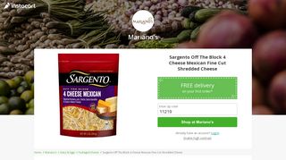 Sargento Off The Block 4 Cheese Mexican Fine Cut Shredded Cheese ...
