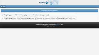 password reset or username reminder - SARS eFiling Mobile