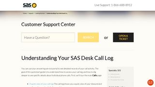 Specialty Answering Service | Understanding Your SAS Desk Call Log