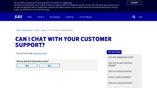 Can I chat with your Customer Support? | SAS