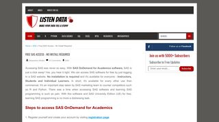 Free SAS Access - No Install Required - ListenData