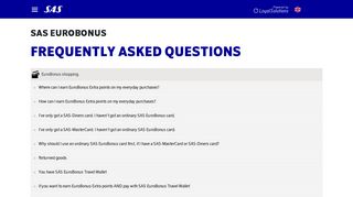 FAQs - SAS EuroBonus Member Portal