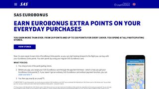 Earn points - SAS EuroBonus Member Portal
