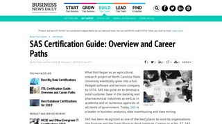 SAS Certification Guide: Overview and Career Paths