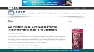 SAS Institute Global Certification Program— preparing professionals ...