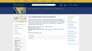 SAS OnDemand for Academics - Information Technology Services
