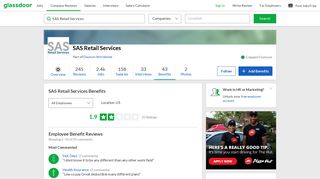 SAS Retail Services Employee Benefits and Perks | Glassdoor