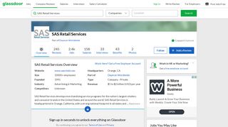 Working at SAS Retail Services | Glassdoor