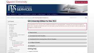 SAS University Edition for Mac OS X | ITS