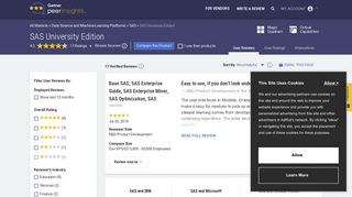 SAS University Edition Enterprise IT Software Reviews | Gartner Peer ...