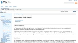 Accessing SAS Visual Analytics :: SAS(R) Visual Analytics 7.1: User's ...