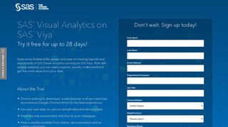 SAS Visual Analytics Free Trial | SAS