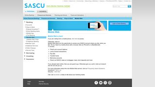 SASCU - Mobile Web