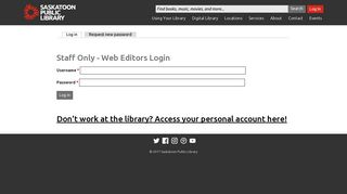 Login - Saskatoon Public Library | Collections. Connections.