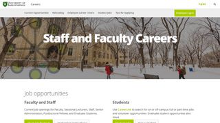 Careers at U of S - Careers - University of Saskatchewan