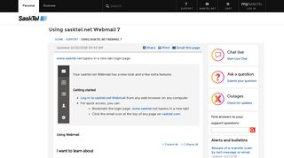 Using sasktel.net Webmail 7