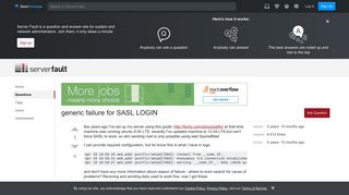 postfix - generic failure for SASL LOGIN - Server Fault