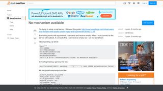 No mechanism available - Stack Overflow