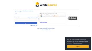 WhiteSource Sign-In