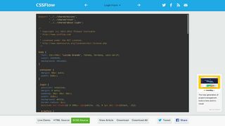 Login Form · Sass/SCSS Source - CSSFlow