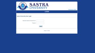 Sastra University Login...