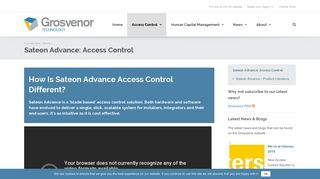 Sateon Advance: Access Control - Grosvenor Technology