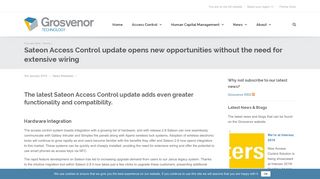 Sateon Access Control Update - Grosvenor Technology