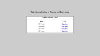 Sathyabama Institute of Science and Technology Student Secured ...