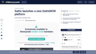 Satrix launches a new SatrixNOW platform - Moneyweb