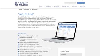 SatuitCRM - Buy-side investment solutions - Satuit Technologies