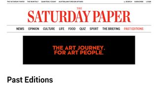Past Editions - | The Saturday Paper
