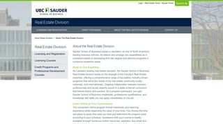 About the Real Estate Division - UBC Sauder School of Business
