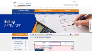 How to Read Your Electric Bill - Saudi Electricity Company