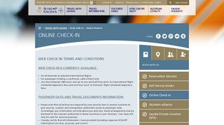 Online Check-in - Saudia