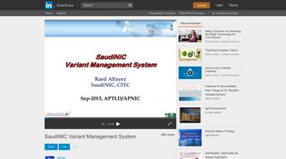 SaudiNIC Variant Management System - SlideShare