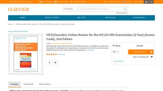 HESI/Saunders Online Review for the NCLEX-RN Examination (2 ...